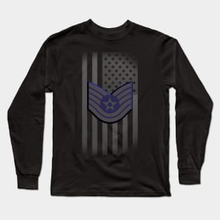 Air Force Chevron & Flag Long Sleeve T-Shirt